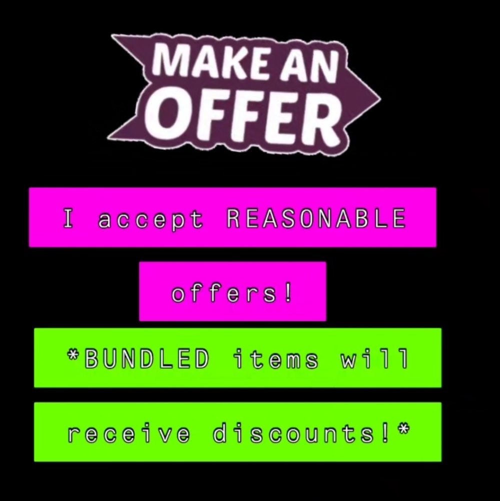 I accept REASONABLE offers! Bundled items will receive discounts!